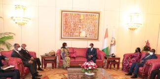 Côte d’Ivoire : Echos du palais/ Renforcement de la diplomation/ Le Chef de l’Etat a échangé avec les Ministres des Affaires Etrangères du Libéria et du Ghana, et le Directeur Général Délégué du Groupe Bouygues