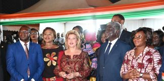 Côte d’Ivoire : Fêtes de fin d’année/ La Première Dame Dominique Ouattara lance l’illumination de la ville d’Abidjan