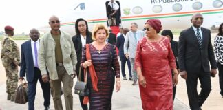 Côte d’Ivoire : La Première Dame Dominique Ouattara est arrivée à Kinshasa pour les 20 ans l’OPDAD