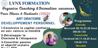 Formation en Art Oratoire et Devéloppement personnel des élèves et étudiants pour les vacances