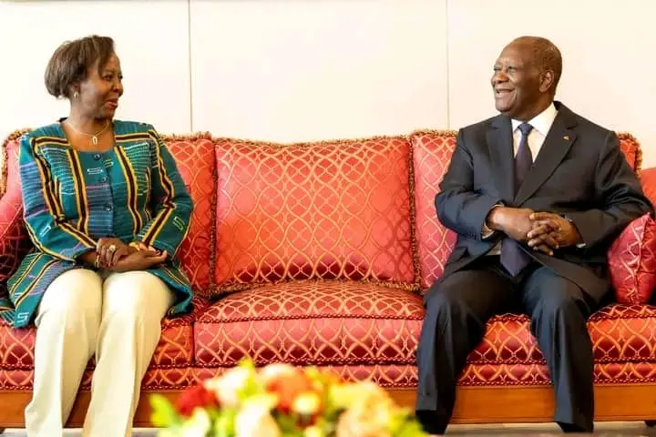 Coopération entre la Côte d’Ivoire et l’OIF : Ce que le Président Ouattara et Louise Mushikiwabo se sont dit