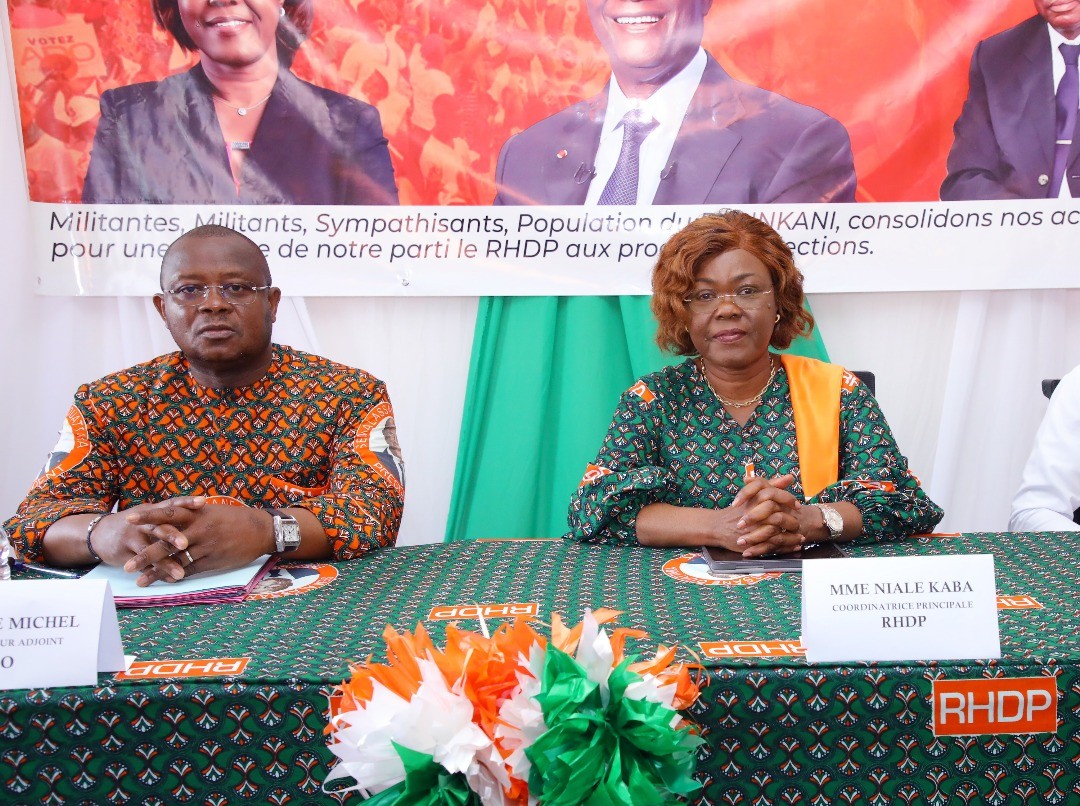 Ouverture des travaux du pré-congrès RHDP dans le Bounkani/ Madame Nialé Kaba félicite Noufé Michel pour son engagement militant au service du parti